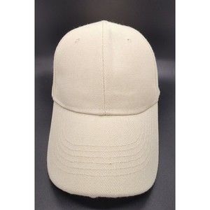 Tan Khaki Plain poalivlaan hat Cap Adjustable EUC